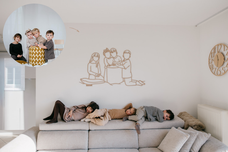 XXL — houten lijnportret, foto 2