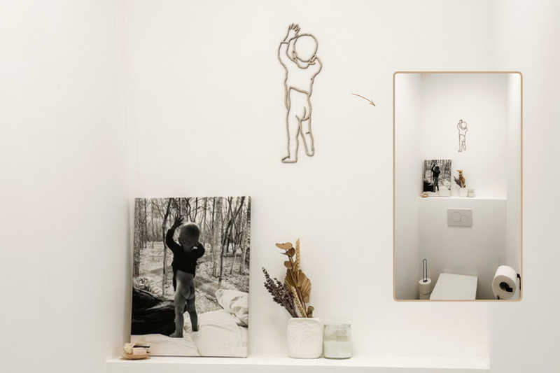 Medium — houten lijnportret, foto 1