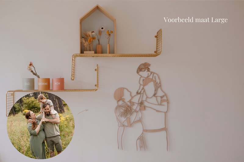 Medium — houten lijnportret, foto 5